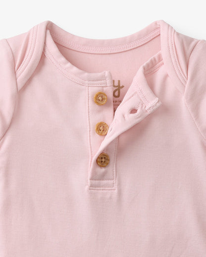 Prima Pink Henley Bodysuit
