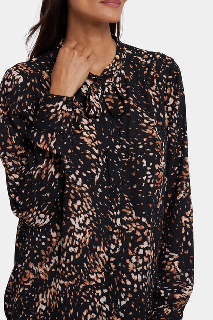 Tie-Neck Blouse - Le Montclair
