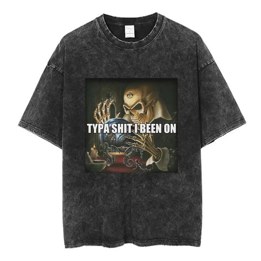 Autism Skeleton Meme T Shirt Funny Skull Men Women Fashion