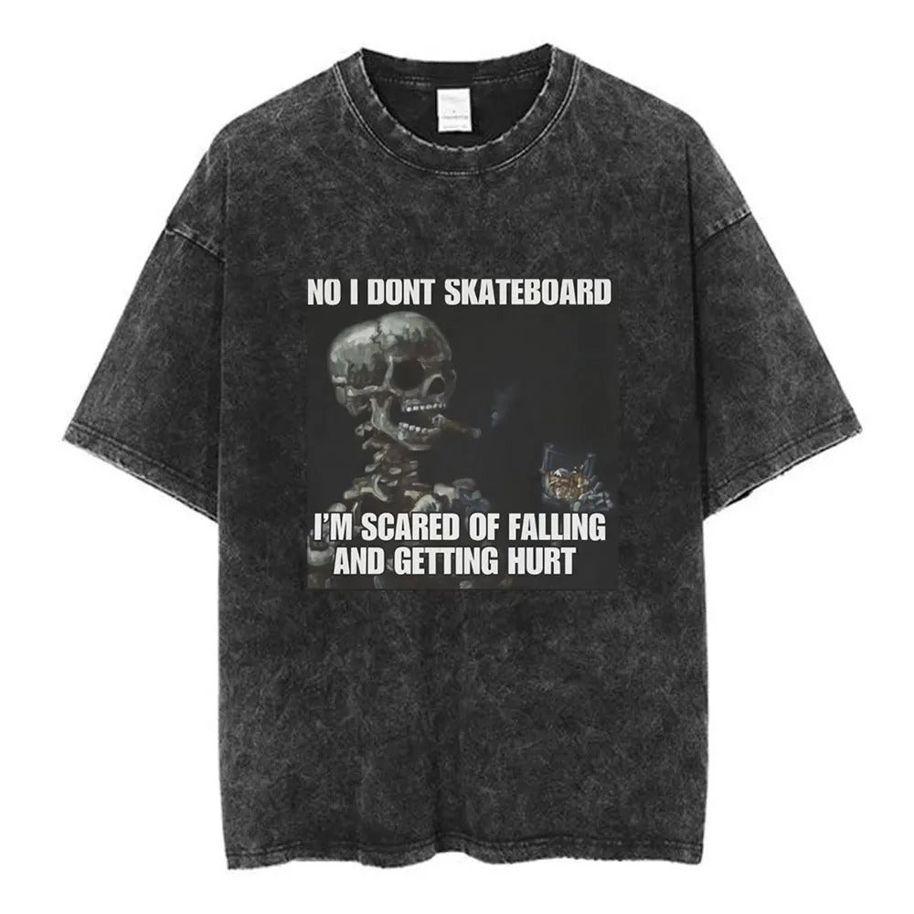 Autism Skeleton Meme T Shirt Funny Skull Men Women Fashion