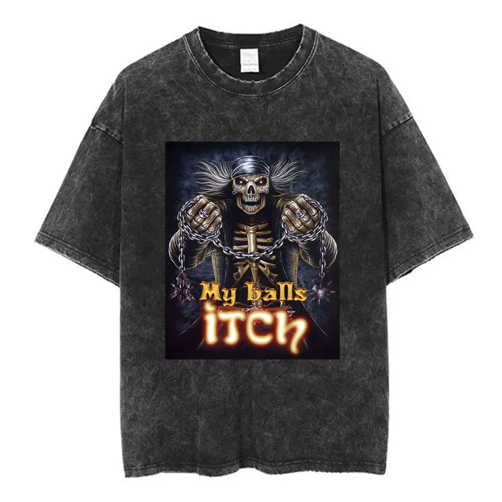 Autism Skeleton Meme T Shirt Funny Skull Men Women Fashion