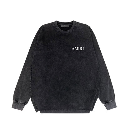 Amiri Long-Sleeve Shirt Little Angel Pattern Vintage Long Sleeve T-shirt