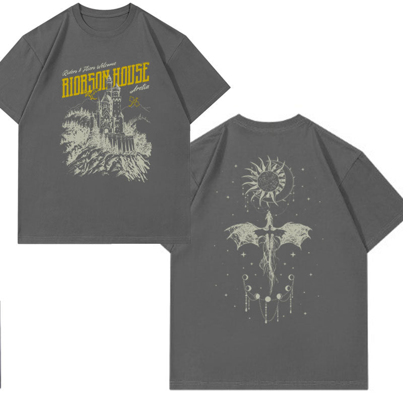 Basgiath War College Fourth Wing Dragon Rider Graphic T Shirt