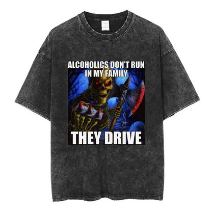 Autism Skeleton Meme T Shirt Funny Skull Men Women Fashion