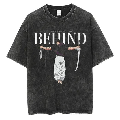 2024Japan Anime Print Oversize Cotton Mens Vintage TShirt (Prat 2)