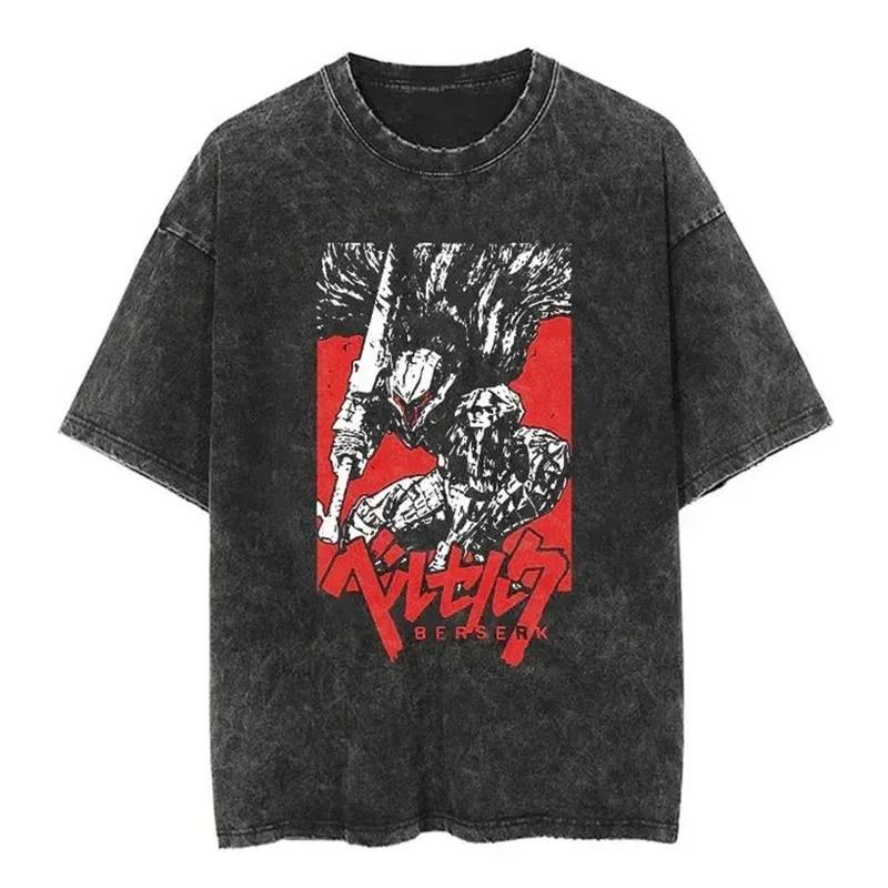 2024Streetwear Tshirt Japanese Anime Graphic Vintage Washed (Prat 2)