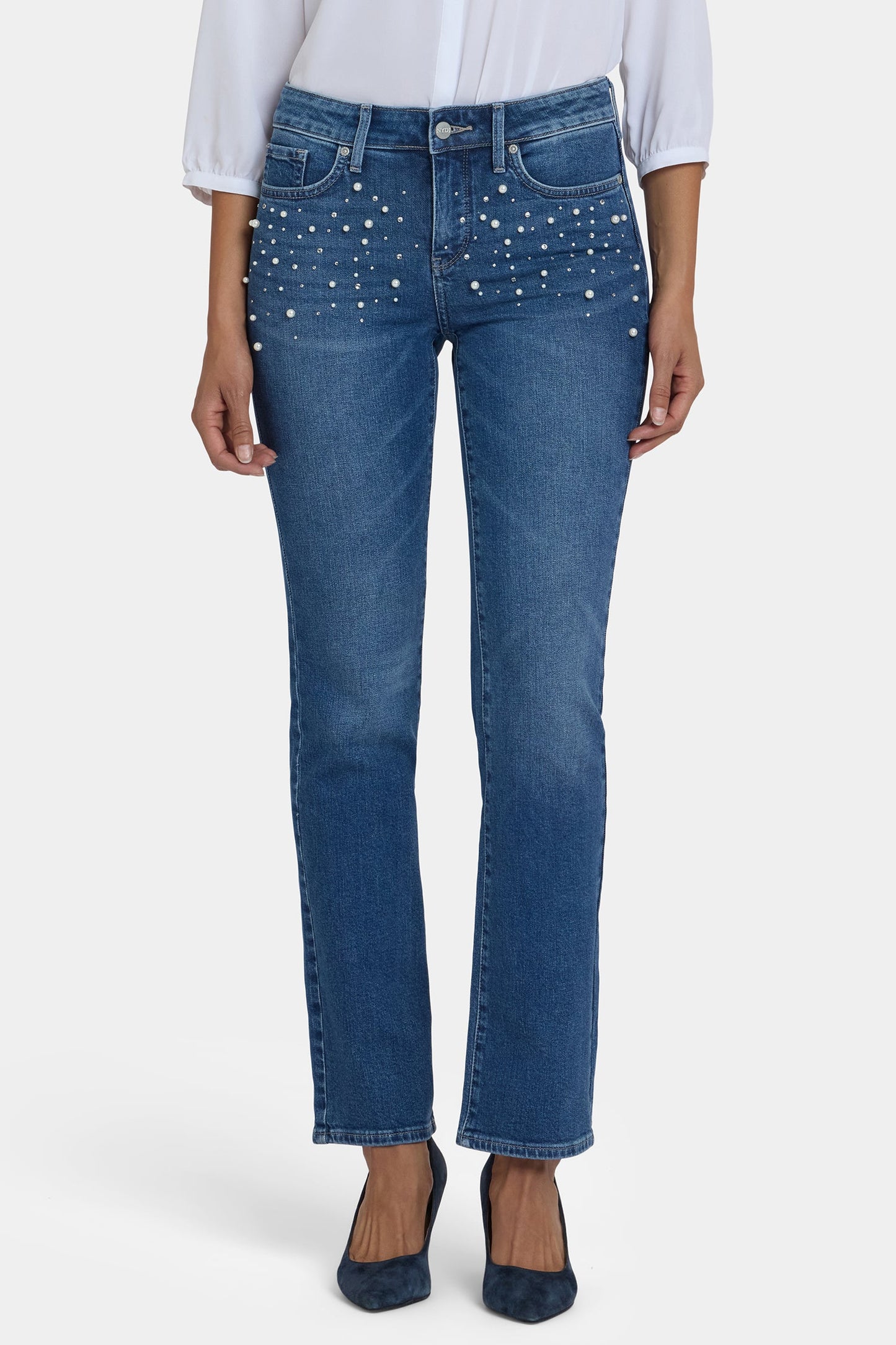Marilyn Straight Jeans In Petite - Lake Notre-Dame