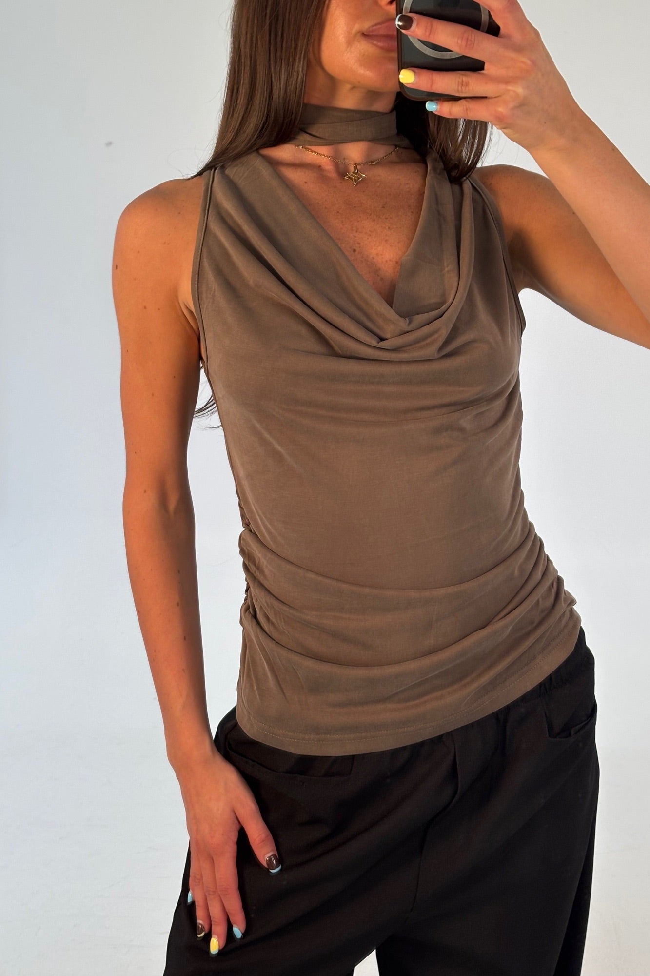 Eliza Top Brown - FINAL SALE