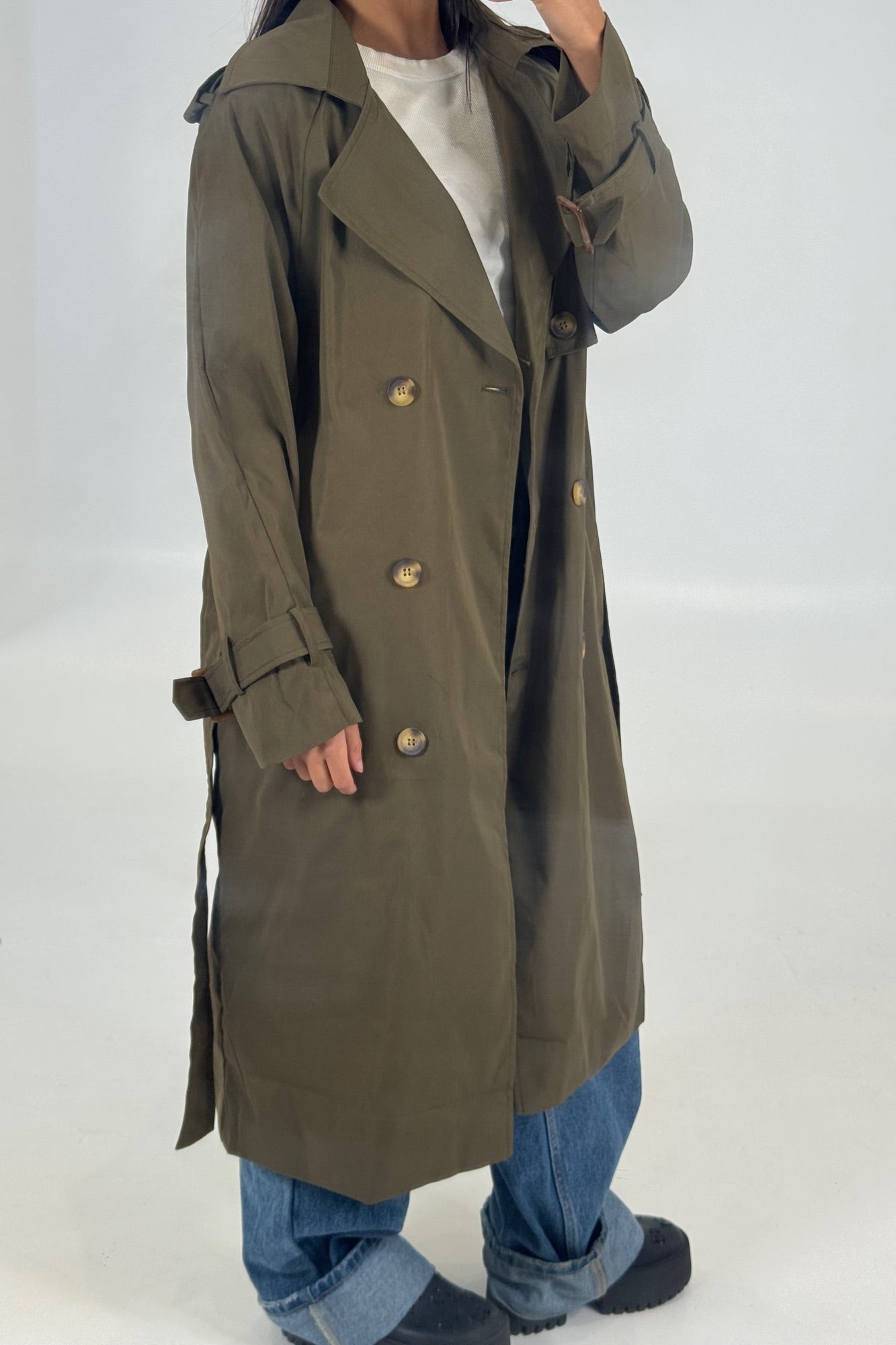 Lia Trench Olive - FINAL SALE