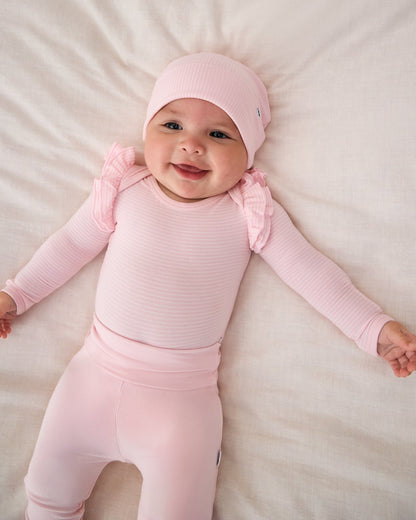 Prima Pink Ribbed Infant Beanie
