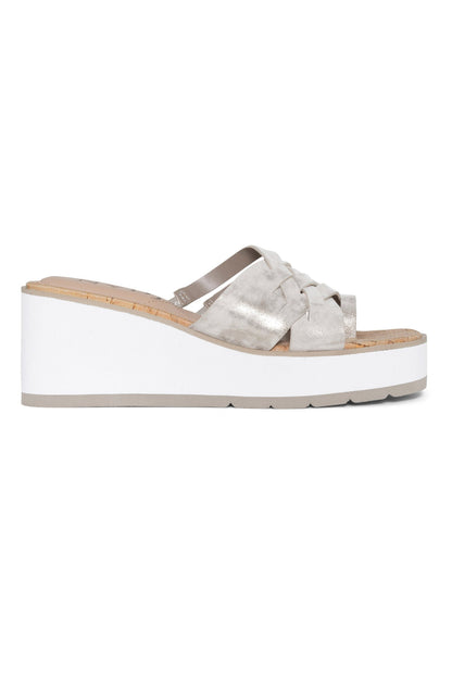 Reesie Wedge Sandals - Pewter