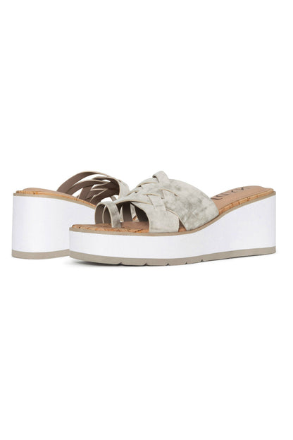 Reesie Wedge Sandals - Pewter