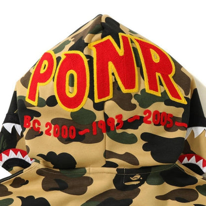 Bathing Ape Hoodie Joint Shark Sweater Hooded Zip Jacket