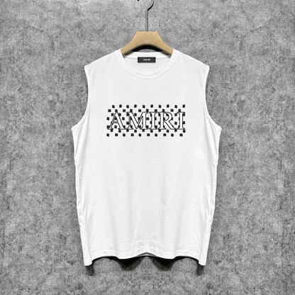 Amiri tank top cashew flower spider letterprinting