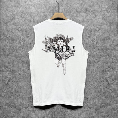 Amiri tank top angel sketch printing