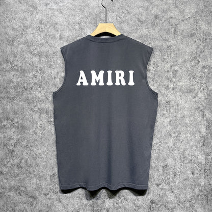 Amiri tank top smiley face printing