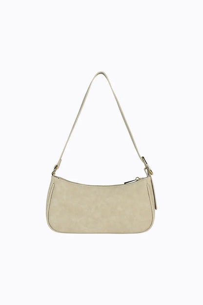 Jesabel Shoulder Bag Beige Suede/Gold