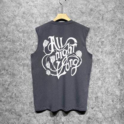 Amiri tank top morning glory printing