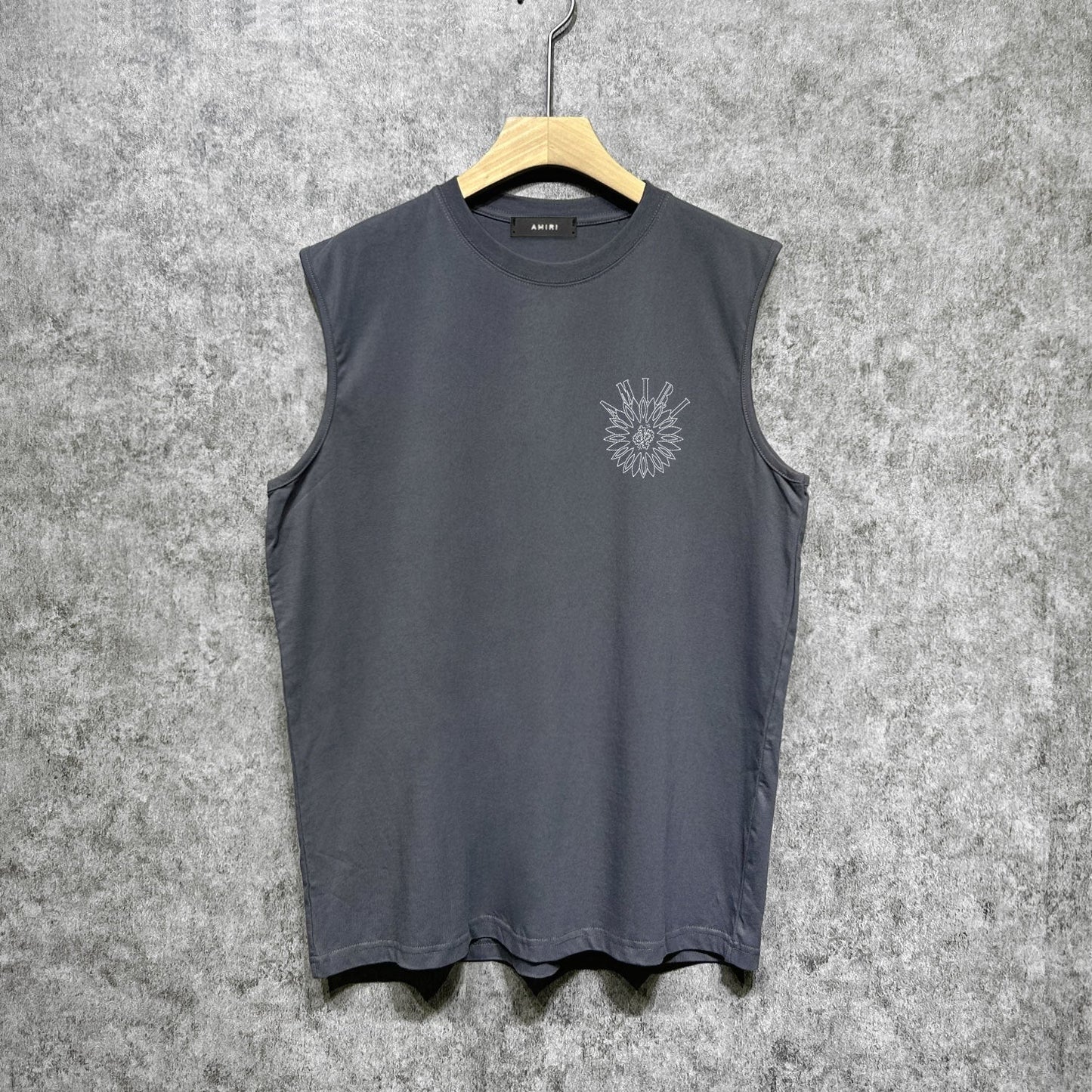 Amiri tank top dotted lotus printing