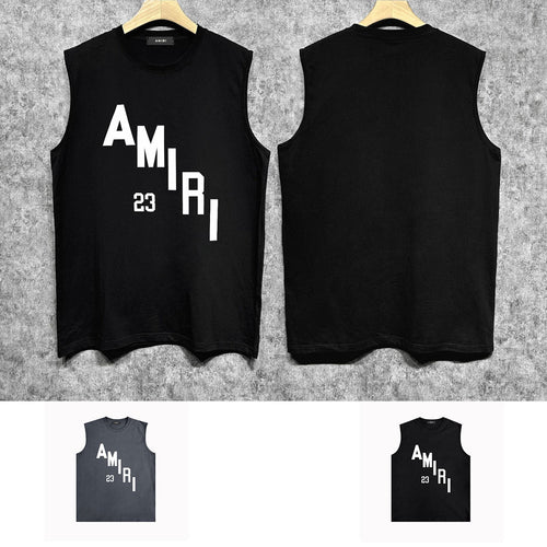 Amiri tank top ladder text printing