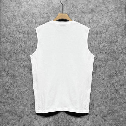 Amiri tank top blue art word printing