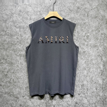 Amiri tank top fur printing