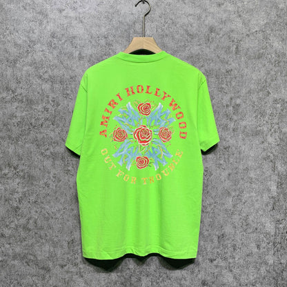 Amiri t shirts floral print short sleeve