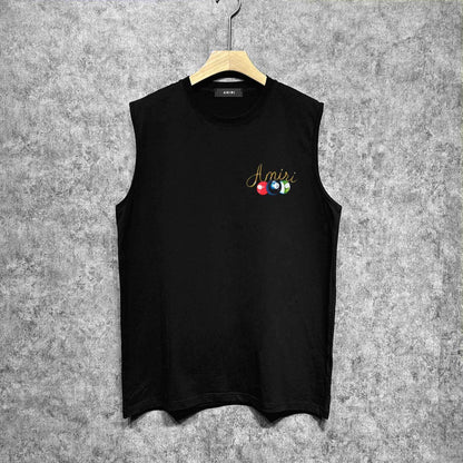 Amiri tank top billiard cue printing