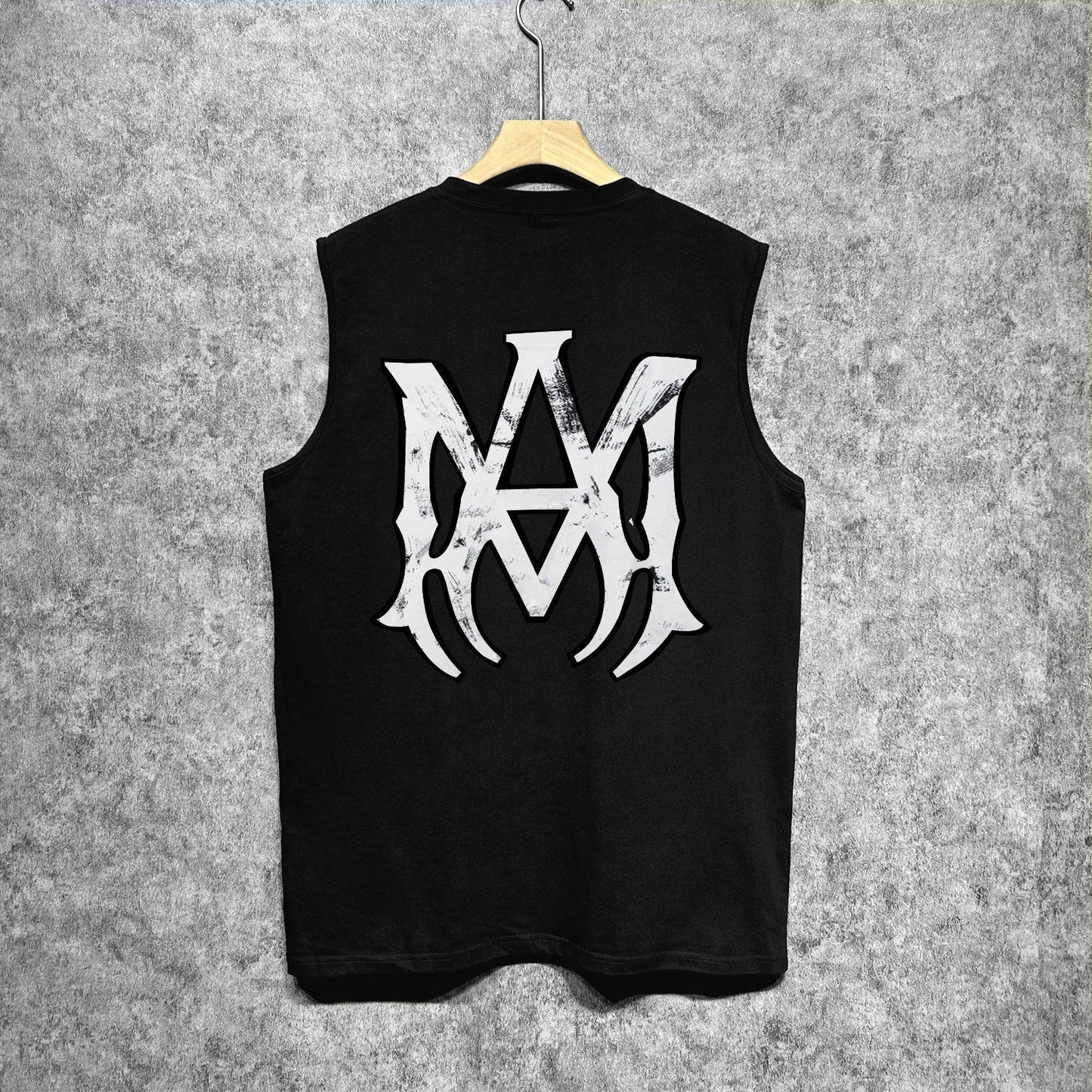 Amiri tank top mottled spider print