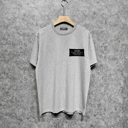 Amiri t shirts hollywood artistic font print short sleeve tee