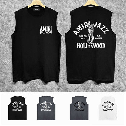 Amiri tank top wolf print