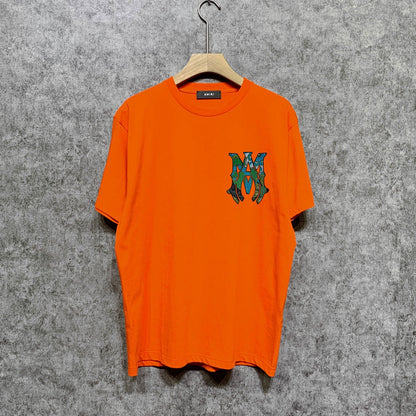 Amiri t shirts camouflage letterprinting short sleeves