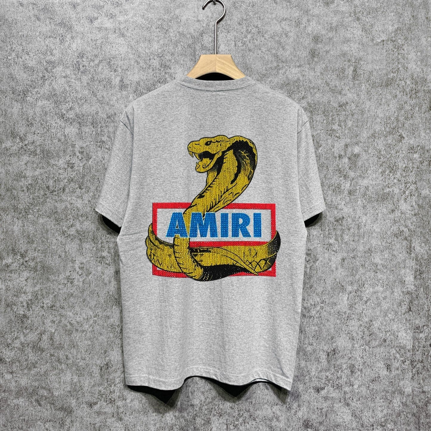 Amiri t shirts king cobra gold printing short sleeve