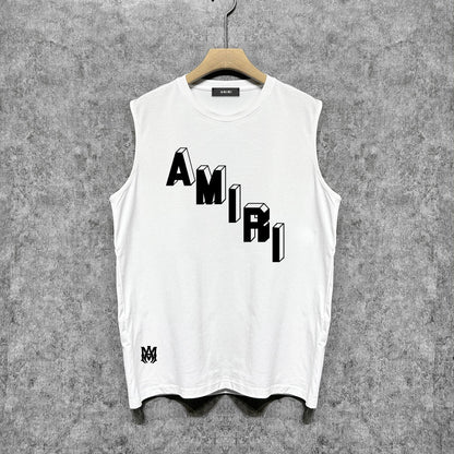 Amiri tank top stereoletter digital printing