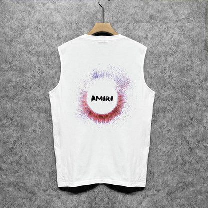 Amiri tank top splash color ring printing