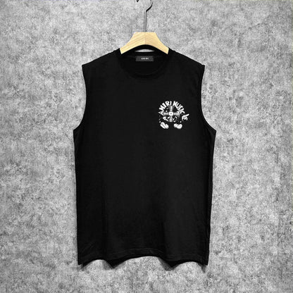 Amiri tank top note fan printing