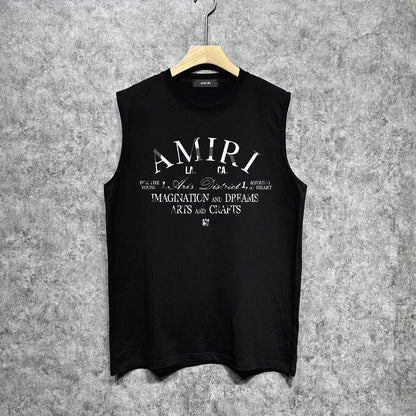 Amiri tank top damaged little spider print